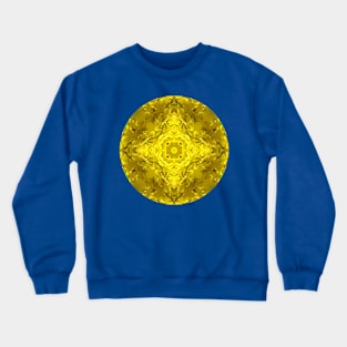 Golden Petal Circle Design Crewneck Sweatshirt